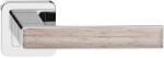 METAL-BUD DECO ajtókilincs kerek rozettás króm + sanremo tölgyfa PZ (20-MB-DCPSRG-52)