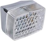 Motomotors Hátsó fényszóró szerkezet krómozott, fehér üveg - Puch Maxi Motomotors Elektronika Világítások Hátsó lámpák