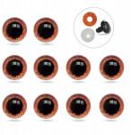 MIXFORM Játék- és babaszemek, Epoxi gyanta, Narancssárga, 10mm, 10db (13WB31662)