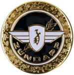 OEM Standard Zündapp alumínium matrica embléma, 64 mm átmérőjű, kerek, fényes arany OEM Standard Vázak, idomok, kiegészítők Idomok, burkolat elemek