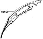Kymco Agility RS 50 83500-LGB5-E10-NVP jobb oldali burkolat Kymco Vázak, idomok, kiegészítők Idomok, burkolat elemek