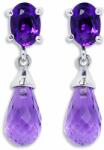 White & Black Inessa ametiszt drágaköves fülbevaló (AU14070)