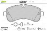 VALEO Fékbetét készlet VALEO 598881 for MERCEDES-BENZ, VW (598881)