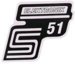 OEM Standard S51 elektronikai fólia / matrica fehér a Simson S51-hez OEM Standard Vázak, idomok, kiegészítők Idomok, burkolat elemek