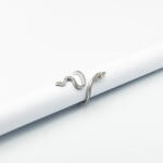 ElectraStore Inel Placat Cu Aur Alb Snake Glow (C4459)