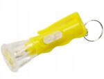  LED-es zseblámpa kulcstartó elemekkel sárga (202402)