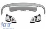 KITT Hátsó lökhárító diffúzor kipufogóvégekkel A5 8T 4 ajtós 2012-2015 modellekhez, S5 Dizájn (CORDAUA58TS54DF)