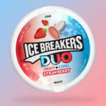 Ice Breakers Duo Strawberry Sugar Free eper ízű mentolos cukorka 36g - delfinbuvar