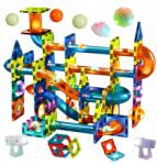 Leopard Mágneses Építőkockák Világító Golyópályával, 110 Darabos Oktató Játék (5906752910466)