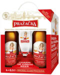 Prazacka Pale Lager sör Pack (4 x 0, 5 l üveges sör+1 pohár)