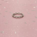 Pink Dream Beauty Véria - arany / ezüst lánc mintázatú gyűrű Szín: Ezüst