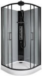 Kerra Wega Black 90x90 hidromasszázs zuhanykabin (WEGA-90-BL) - kerra