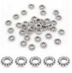 Mixform Fém gyöngyök, Rondelle forma, antik ezüst, 8x2mm, 50db (3WB5849)