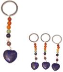  Lapis Lazuli breloc inima 10 cm cu pietre 7 Chakre pentru echilibru energetic cadou spiritual 1 buc