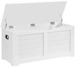 VASAGLE Tároló láda, Vasagle, LSB061T10, fehér, 100 x 40 x 46 cm (LSB061T10)