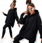  Melegítő Szett Melegítő Hosszú Pulóver Kivágásokkal És Leggings Fekete Pl