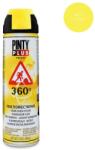 PintyPlus Spray vopsea marcaj fluorescent Pintyplus T146 Galben 500 ml, interior/exterior, supapa 360°