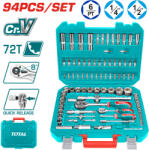 TOTAL Гедоре комплект total industrial 1/4" + 1/2", 94 части (tl ind tht421942)