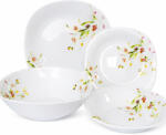 Luminarc Set de masă OPAL NOU, pătrat - 19 piese, model Flori de Câmp Serviciu de masa