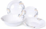 Luminarc Set de masă OPAL din porțelan, rotund - 19 piese, roz-gri Serviciu de masa