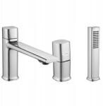 Laveo Egykaros, kádra szerelhető Kádtöltő csaptelep Laveo Tores, ezüst színű (BVT 013D)