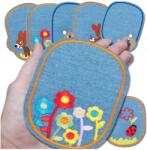  6 darabos farmer termo folt készlet gyerekeknek, különböző színekben, ruhákra vasalható javítófoltok (F1259)