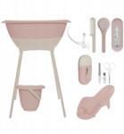 LUMA baba fürdető szett 8 részes. Fürdetőkád kiegészítőkkel rózsaszín (L10417)