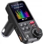 Verk Group Bluetooth transmitter 5.0 fm kihangosító usb qc tf bass lcd 12-24v (10139)