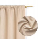 Tekstylier Sötétítő Függöny 90% 140x250 blackout len Szalagos béka alagút Krém (Zasłona zaciemniająca blackout krem 140x250)