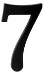 KĽUČKA Număr de casă 175mm negru "7 (617)