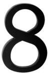 KĽUČKA Număr de casă 175mm negru "8 (618)