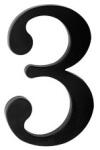 KĽUČKA Număr de casă 175mm negru "3 (613)