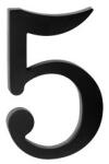 KĽUČKA Număr de casă 175mm negru "5 (615)