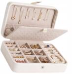 EdiBazzar Rendszerező Doboz Ékszerdoboz Elegáns fehér ajándék láda (Organizer Pudełko Szkatułka Na Biżuterię)