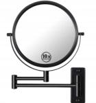 Nicesail Fali Tükör Nicesail Fekete 10X Nagyítás Kétoldalas (9JW9)