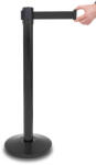 Stalp delimitare otel negru, banda neagra, 235cm (3.235...99.2)