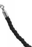  Franghie impletita cu cap cromat, neagra, 160cm (3.10.1.2.9.)