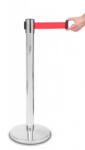  Stalp delimitare cromat, banda rosie, 180cm (3.180...15.3)