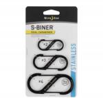 Nite Ize S-Biner rozsdamentes acél dupla karabiner #2, #3, #4 (SB234-03-01)