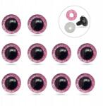 MIXFORM Játék- és babaszemek, Epoxi gyanta, Rózsaszín, 12mm, 10db (13WB31667)