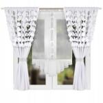  Függöny akarat panel 130x80 masnis függöny fehér 160x145 szett strasszok (L638)