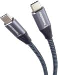 PremiumCord kábel Usb-c, Usb 3.2 gen. 2, 5A, 100W, 20Gbit/s, fonott, 3m (8592220024116)