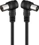 Goobay Cablu coaxial Goobay tata-mama 2.5 m negru conector cotit, Goobay AMBALAJ DETERIORAT (ADS-CX-B-2.5-GBAY)