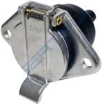 SERTPLAS Pótkocsi csatlakozó aljzat fém 24V 7pólusú (24/7) Segéd (ES3817FF)