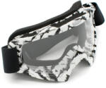 XTR Ochelari cross atv enduro, XTR, lentila transparenta, culoare rama negru alb (BMA-915) - simoto