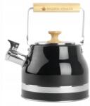 Silesia Emalia Rozsdamentes acél vízforraló síppal Feliks 2, 3L fekete Indukciós Gáz (5905155031129)