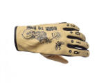 WMX Manusi moto Leoshi, din piele, Born To Ride, culoare crem, marime 2XL (LSL09337) - simoto