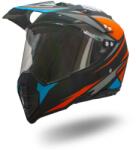 XTR Casca motocross enduro adulti XTR 128, culoare portocaliu albastru, marime S (XTR128-930S)