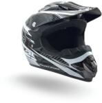 XTR Casca motocross atv copii XTR 125, culoare negru alb, marime YM, 53-54cm (XTR125-969) - simoto