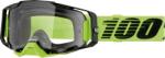  Ochelari cross atv 100% Armega Neon Yel, lentila clara, culoare rama negru galben neon (26013444PE) - simoto